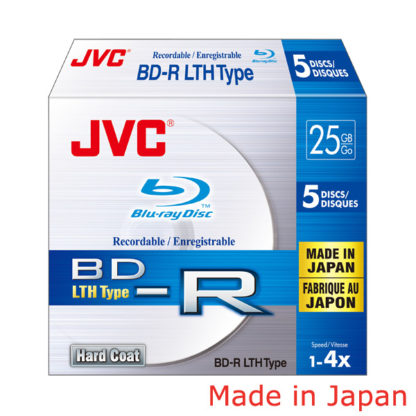 Taiyo Yuden/JVC Hard Coat BD-R LTH 25GB 6x Slim Case 5mm Japan Made