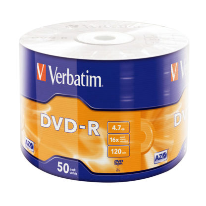 Verbatim DVD-R 4.7GB 16x Silver Mat Wrap 50 - 43788