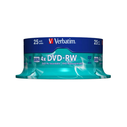 Verbatim DVD-RW 4.7GB 4x Cakebox 25 – 43639