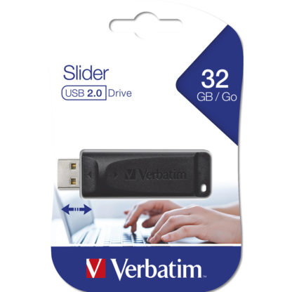 Verbatim Slider USB Drive 32GB | Black - 98697