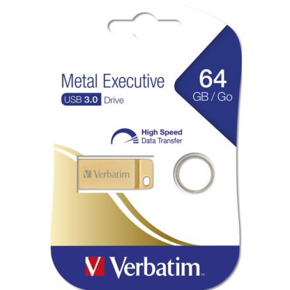 Verbatim Metal Executive USB 3.0 Drive 64GB | Gold - 99106
