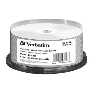 Verbatim BD-R 25GB 6x Full Face Printable Cakebox 25 - 43738