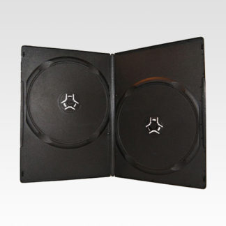 Πλαστική Θήκη DVD Slim 7mm Μαύρη Διπλή