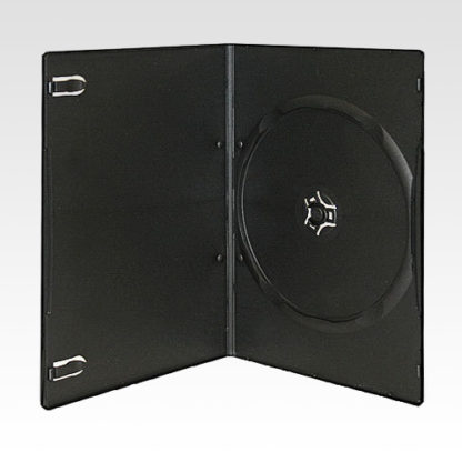 Πλαστική Θήκη DVD Slim 7mm Μαύρη Μονή