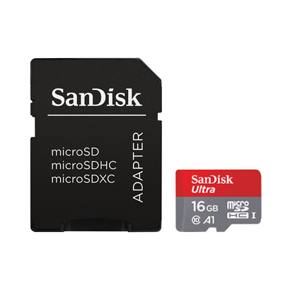 SanDisk Ultra microSDHC with adapter 16GB A1 | SDSQUAR-016G