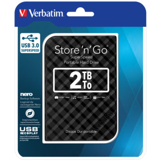 Verbatim Store'n'Go USB 3.0 Portable Hard Drive 2TB Black | 53195