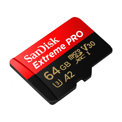 SanDisk Extreme PRO microSDXC with adapter 64GB V30 A2 | SDSQXCY-064G-GN6MA
