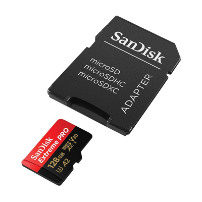 SanDisk Extreme PRO microSDXC with adapter 128GB V30 A2