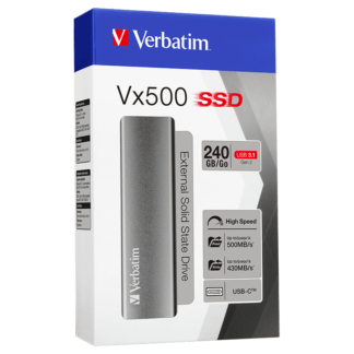 Verbatim Vx500 USB 3.1 Εξωτερικός Σκληρός Δίσκος SSD 240GB | 47442