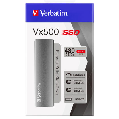 Verbatim Vx500 USB 3.1 Εξωτερικός Σκληρός Δίσκος SSD 480GB | 47443