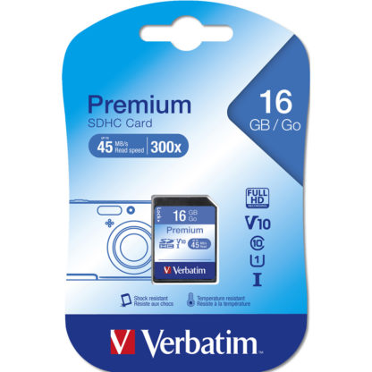 Verbatim Premium SecureDigital SDHC 16GB Class 10/UHS-I – 43962