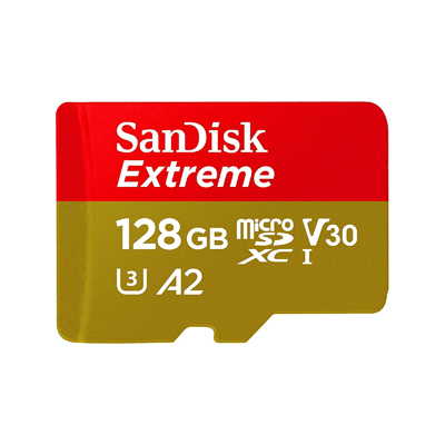 SanDisk Extreme microSDXC with adapter 128GB V30 A2