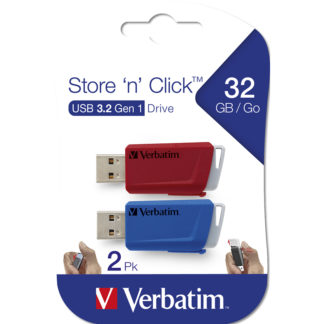 Verbatim Store’n’Click USB 3.0 Drive 32GB | Blue/Red - 49308