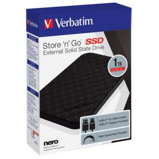 Verbatim Store'n'Go USB 3.2 Εξωτερικός Σκληρός Δίσκος SSD 1TB Μαύρο | 53230