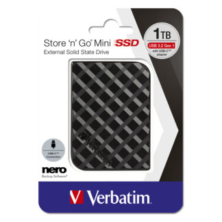 Verbatim Store'n'Go Mini USB 3.2 Εξωτερικός Σκληρός Δίσκος SSD 1TB Μαύρο | 53237