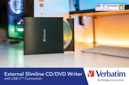 Verbatim External Slimline USB 3.2 Gen 1 CD/DVD Writer | 43886