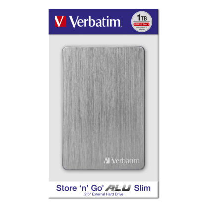 Verbatim Store'n'Go ALU Slim USB 3.2 Εξωτερικός Σκληρός Δίσκος 1TB Space Grey | 53662