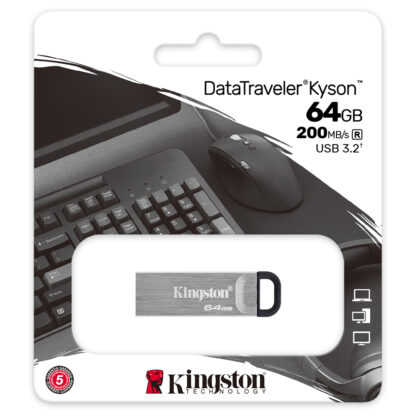 Kingston DataTraveler Kyson USB 3.2 Drive 64GB | Metal - DTKN/64GB
