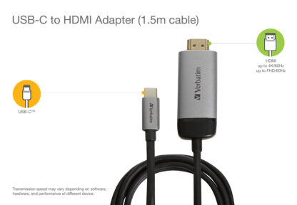 Verbatim USB-C σε HDMI 4K Καλώδιο 1.5m | 49144