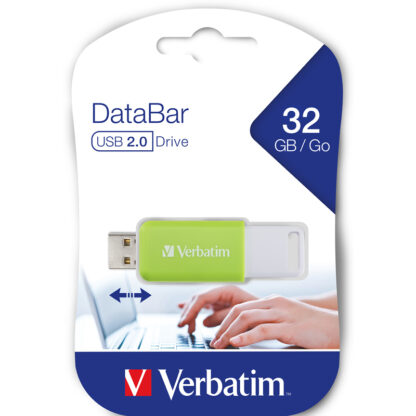 Verbatim DataBar USB Drive 32GB | Green - 49454