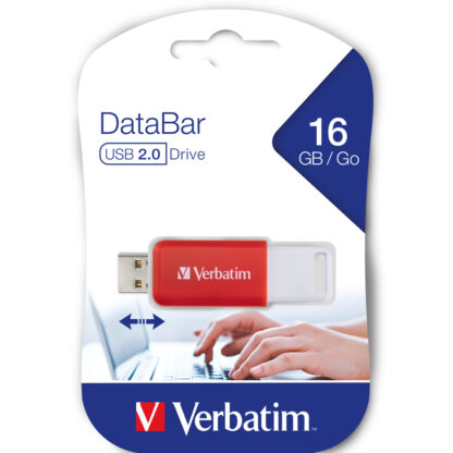 Verbatim DataBar USB Drive 16GB | Red - 49453
