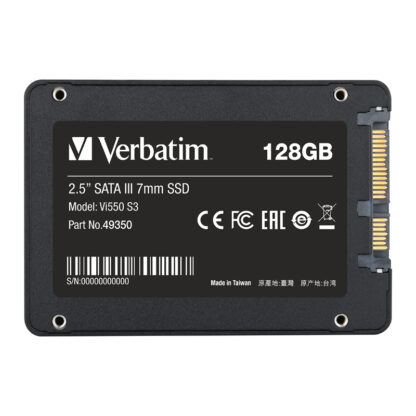 Verbatim Vi550 S3 2.5" 7mm Εσωτερικός Σκληρός Δίσκος SSD 128GB | 49350